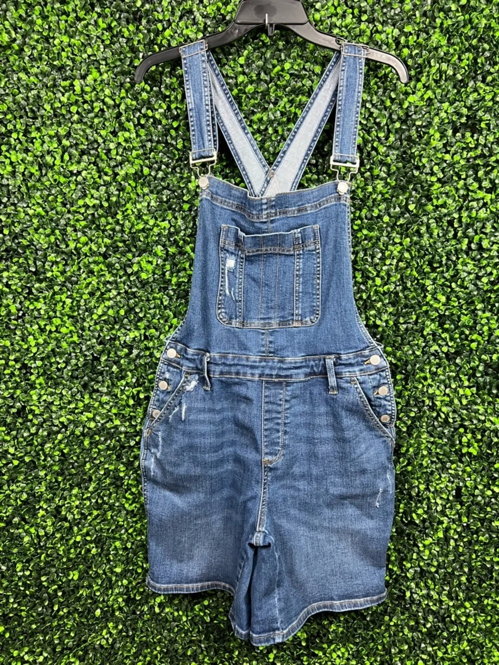 JUST BLUE | Denim Short Overalls